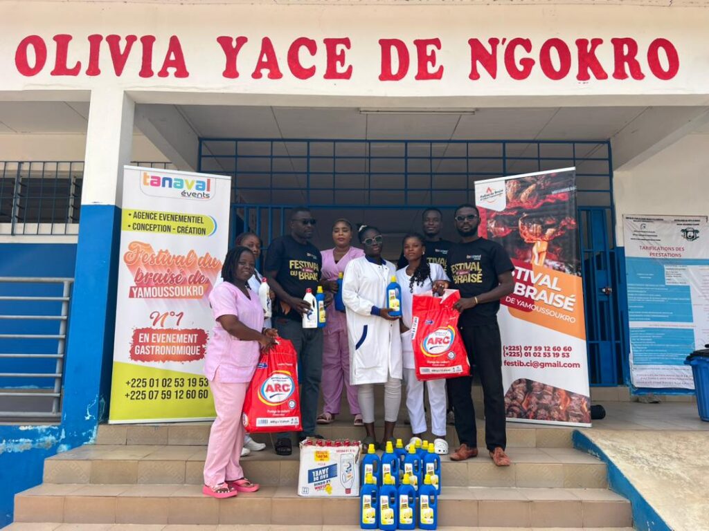 Action sociale : le Commissariat général du Festival du Braisé fait des dons au Centre de Santé Olivia Yacé de Ngokro
